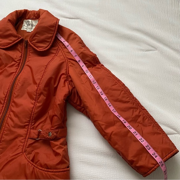 Vintage Sharpee Sharpe Int. Peter Pan Collar Burnt Orange Jacket - Picture 9 of 13
